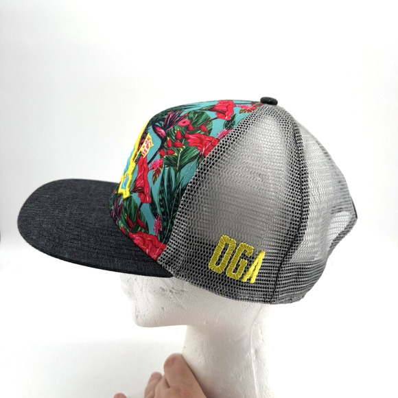 Oahu Golf Apparel Snap Back Hat OGA Golfing Outdoor Hawaii Flag Patch Cap Floral - Picture 4 of 9